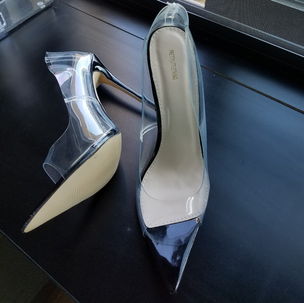 Pretty Little Thing Clear Open Toe Pointed Heels - image 7
